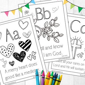 Kids SEEK GOD Alphabet Letters: Homeschool Christian Education (Instant Download)