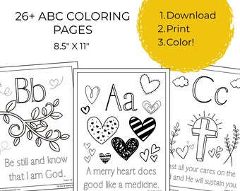 Kids SEEK GOD Alphabet Letters: Homeschool Christian Education (Instant Download)