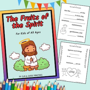 Die Früchte des Geistes AKTIVITÄTEN-PAKET, Frucht des Geistes Printables, Die Früchte des Geistes Malvorlagen, Frucht des Geistes