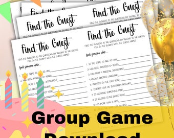 ICE BREAKER Game, Large Group Gathering, Party Supplies, Paper Game, Ice Breaker Game for Adults, Showers, Birthday Parties, Game for Crowd