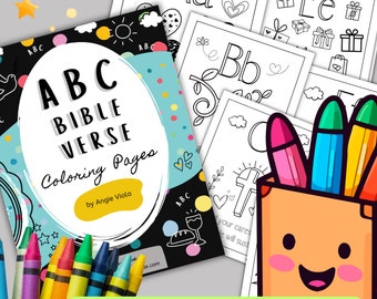 Bible ABC PDF Printables, PreK-Kindergarten, ALPHABET Coloring Sheets, 27+ Bible Printables, Preschool Letter Sounds, Christian Abc Lesson