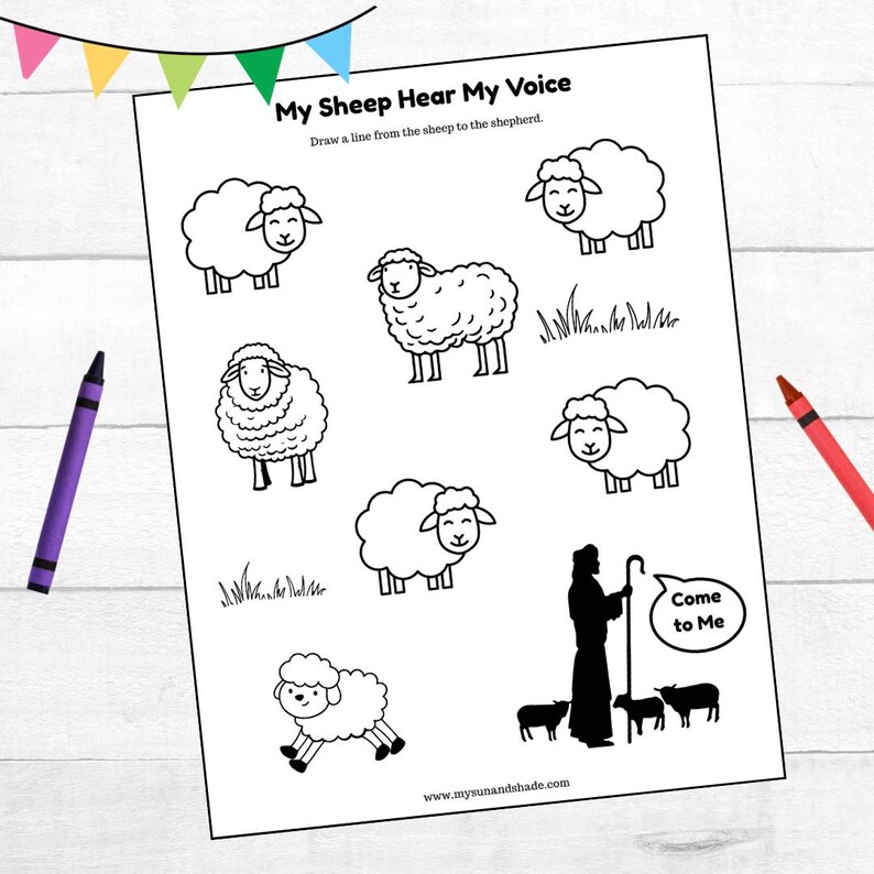 Lost Sheep Parable: Bible Craft Activity Packet (instant Download) - Etsy