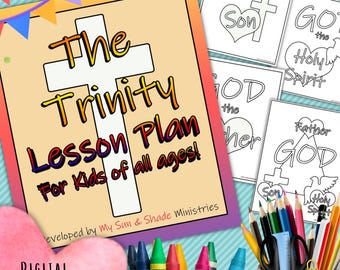 HOLY TRINITY Coloring Pages, God the Father Packet for Kids, Three in One Bible Lesson, Trinity Lesson for Teachers, God the Holy Spirit