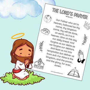 The Lord&#39;s PRAYER PRINTOUT, The Lord&#39;s Prayer Sheet, The Lord&#39;s Prayer Lesson, The Lord&#39;s Prayer Page, The Lord&#39;s Prayer Coloring Printables