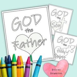 Actividad bíblica de la SANTÍSIMA TRINIDAD, paquete bíblico para niños en edad preescolar, lección de la escuela dominical, Trinidad para niños, páginas de Dios Padre, folleto de manualidades de la Santísima Trinidad