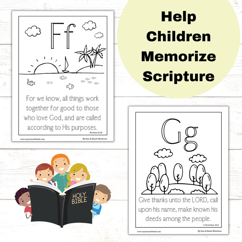 Bible ABC Alphabet, Prek-kindergarten, ALPHABET Coloring Sheets, PDF ...