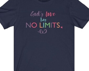 NO LIMITS Christian T-shirt, Faith Building Words, Build Confidence in God, Tough Cookie Female Shirt, God Rules Over all, Women's Fun Tee