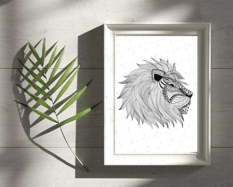 Download Lion Mandala SVG Lion SVG Mandals Svg Zentangle Svg Lion ...