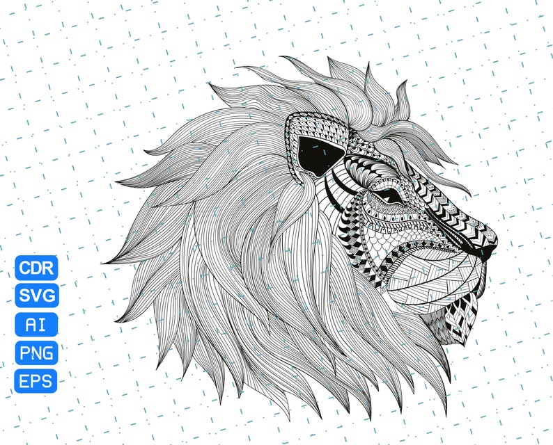 Download Lion Mandala SVG Lion SVG Mandals Svg Zentangle Svg Lion ...