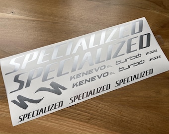 Pegatinas personalizadas Kenevosl Turbo Specialized. Consulta el tamaño en la descripción.