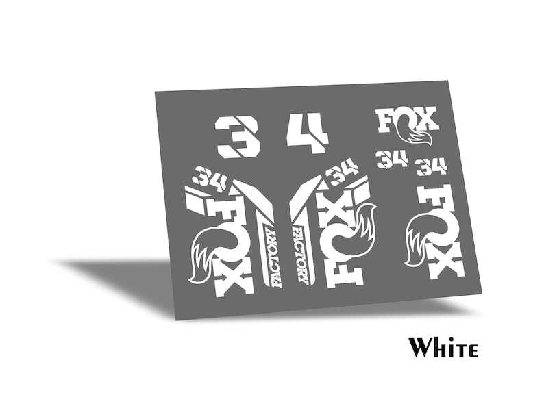 Kit di decalcomanie Fox 2022, 34, P-S, Logo, Fork | Vélo-Store
