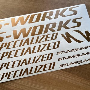 Custom Stumpjumper S-works Small Decals Stikers. Check the size in the description.