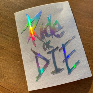 Ride or Die-set van 2 Sticker-stickers