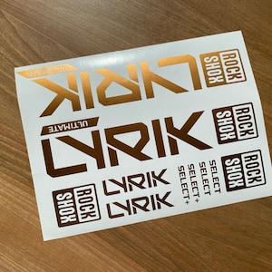Rock Shox NEW LYRIK Ultimate, Select , Select, 2022 Decals Stikers Copper metallic
