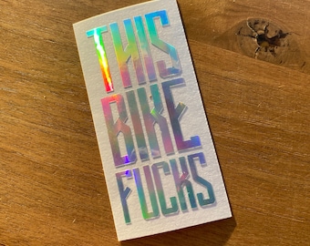 This Bike Fucks Set of 2 Stiker Decals