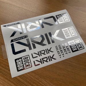 Rock Shox NEW LYRIK Ultimate, Select , Select, 2022 Decals Stikers Chrome
