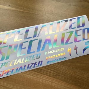 Custom Enduro Specialized Decals Stikers. Check the size in the description.