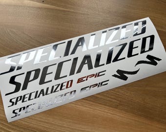 Calcomanías personalizadas Epic Specialized. Consulta el tamaño en la descripción.