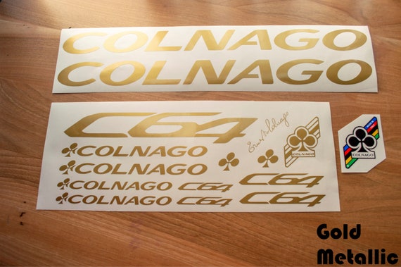 Autocollants Cadre Vélo Colnago - Fond Transparent - Jeu Complet