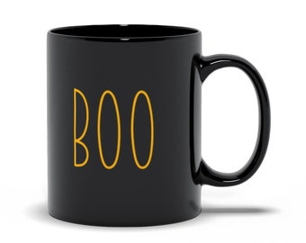 BOO Halloween Coffee Mug: Rae Dunn Inspired Fall Decor (11oz)