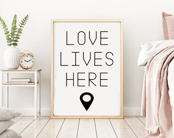 Love Vive Qui Giclee Wall Art Stampe