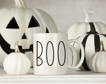 BOO Halloween Coffee Mug: Rae Dunn Inspired Fall Decor