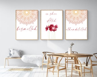 In Shaa Allah, Bismillah, Alhamdulillah, Giclee Islam Wall Art