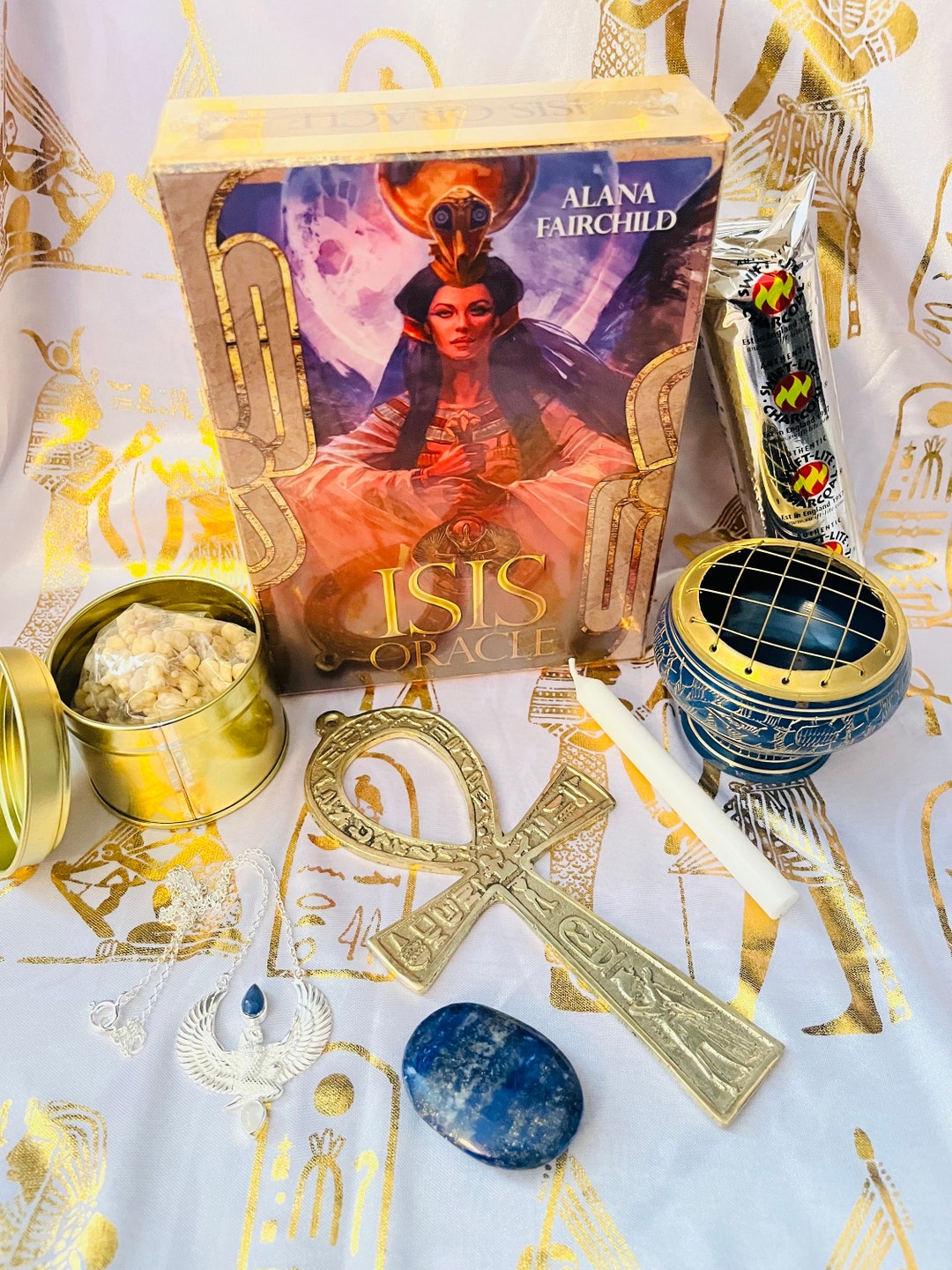 Isis Ritual Box spell/ Magic/ Egyptian/ Oracle/ Ankh/ Candle/ Altar ...