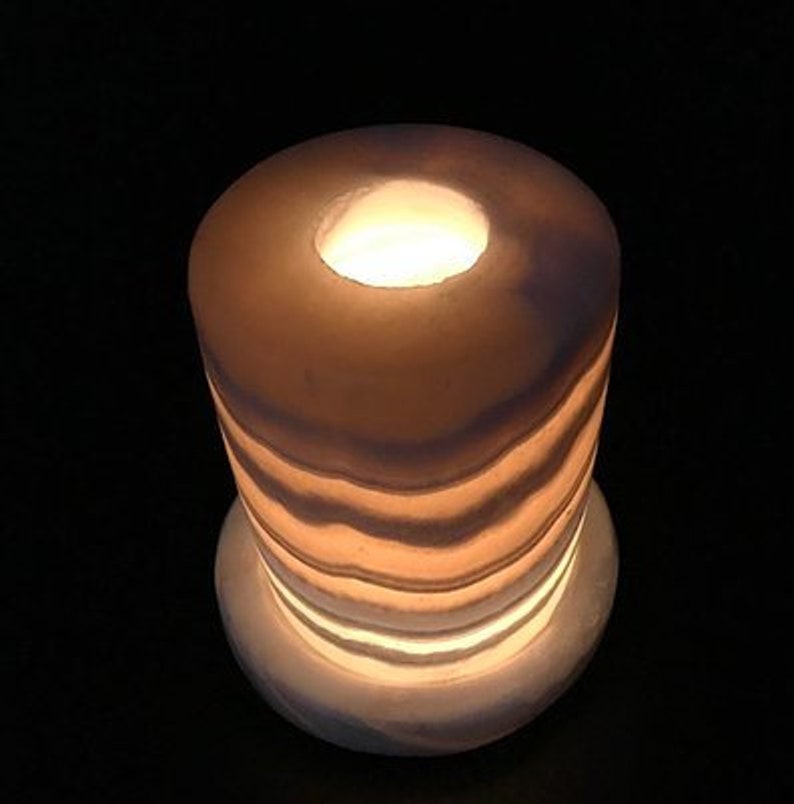 Alabaster Tealight Holder candle/ Resin Burner/ Egypt/ Etsy