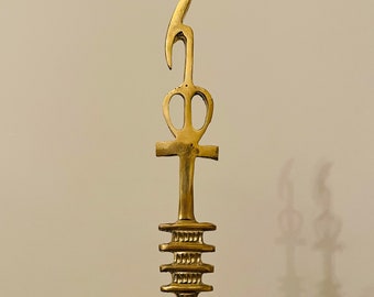 Scepter of the god Ptah *Ankh/ Egyptian/ God/ Goddess/ Djed/ magic/ ancient/ healing/ key/ life/ brass/ creator/ cosmos/ craftsmen*