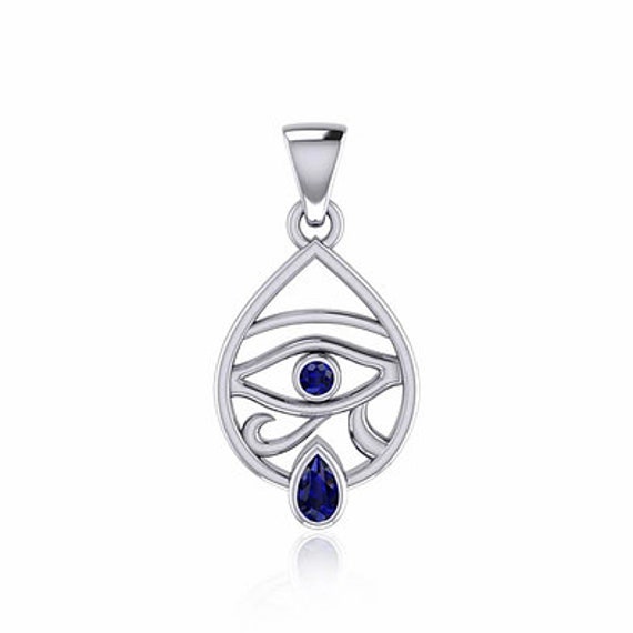 Details about   Eye of Horus Knot Crescent Moon Sterling Silver Pendant Peter Stone Fine Jewelry