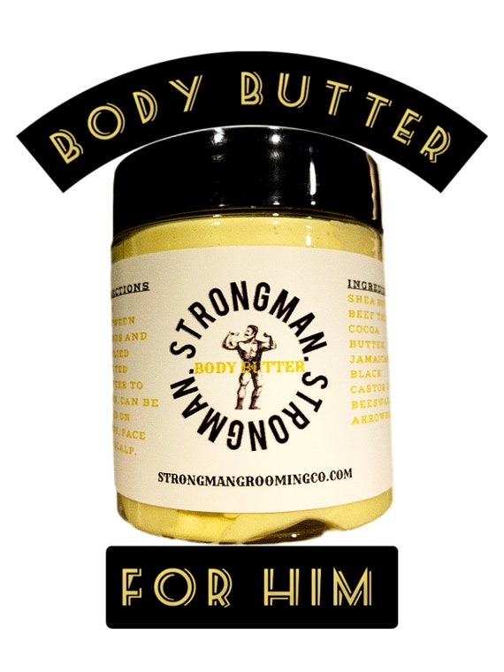 Strongman Grooming Body and Beard Butter for Him 2oz Jar