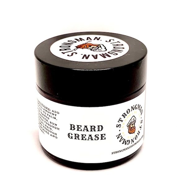 Strongman Beard Grease 2oz Glass jar (Contact for Whole Sale Pricing) {A blend of Beard Balm, Beard Butter, Beard Wax}