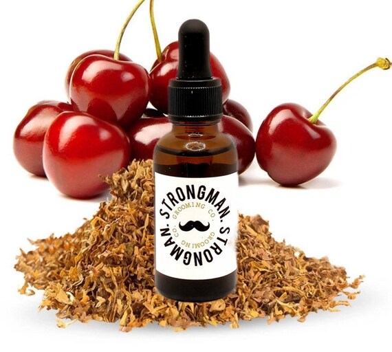 Special Edition Cherry Tobacco Strongman Grooming Beard and Mustache oil/ Mustache wax remover - 1oz bottle