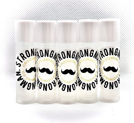 5 Pack Sample Kit - Strongman Mustache Wax. Vintage Style Wax. (Lumber Jack, Two Bits, Blueberry Mancakes, Pig Skin, and Snake Oil)