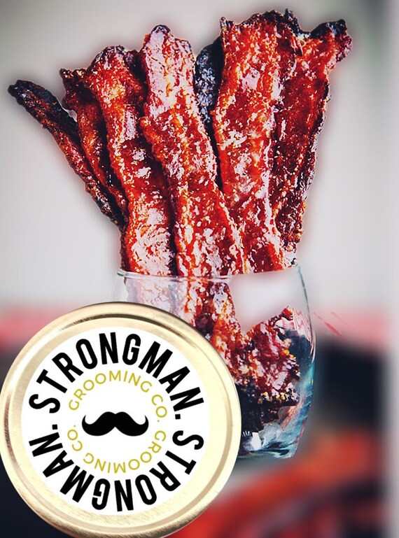 Limited Edition: Sweet Maple Bacon Scent Strongman Mustache wax medium-strong hold.