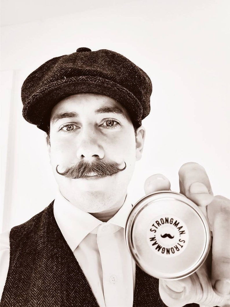 Grooming Gift Set. Strongman Mustache Wax, Pre Shave Oil 15ml and Beard