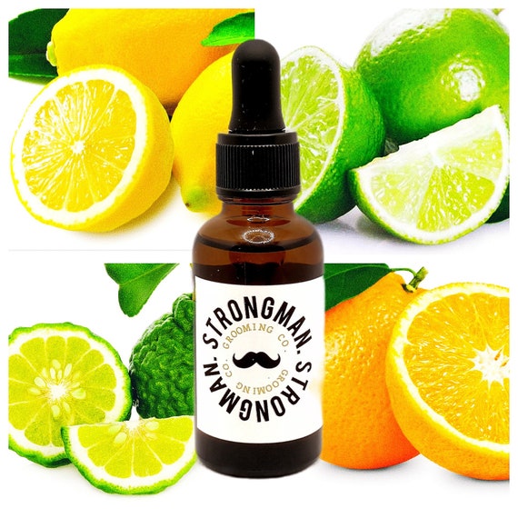 Citrus Rush Strongman mustache and beard oil / mustache wax removing oil - 1oz