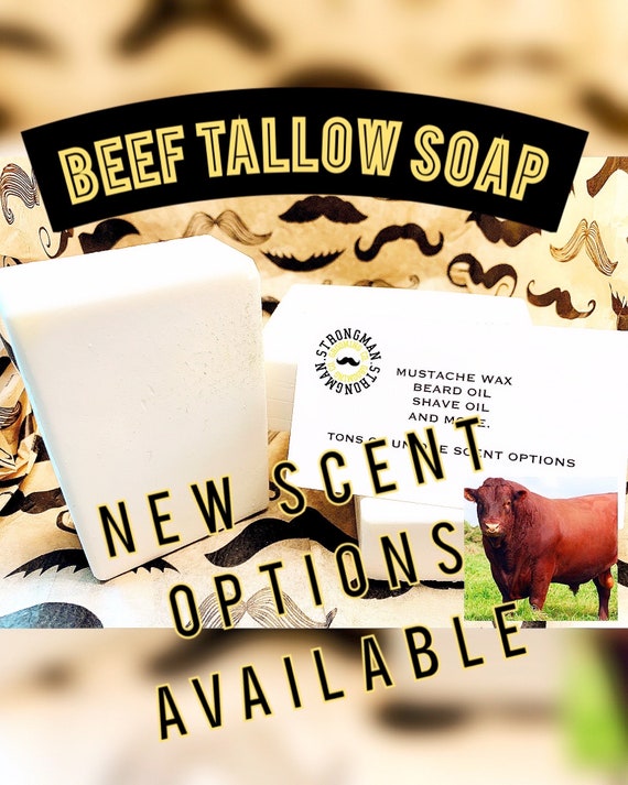 Strongman Vintage Style Beef Tallow Soap (approx 5oz bar)