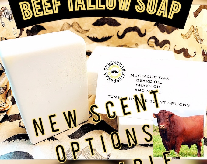 Strongman Beef Tallow Soap (approx 5oz bar) Long lasting!