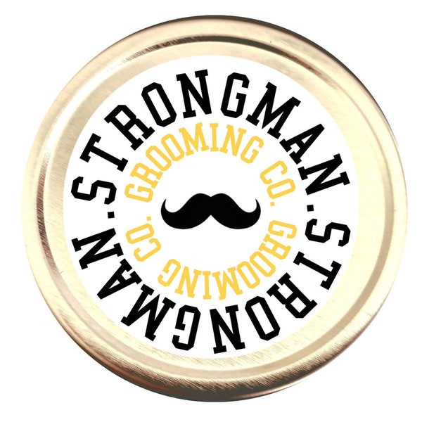 Strongman Mustache Wax. Light-Medium Hold Vintage style wax. Tons of unique scent options  (Contact for Whole Sale Pricing)
