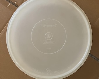 Vintage Tupperware 12" Round Pie Cupcake Cookie Container 242 Lid 224