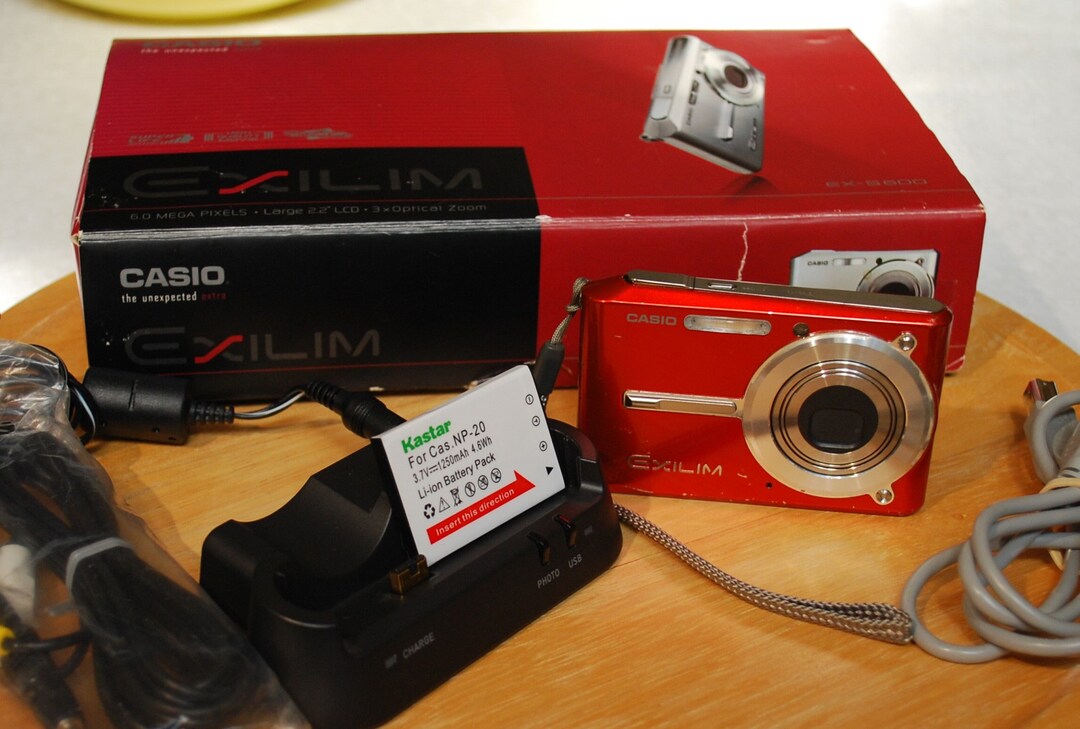 Orange Casio Exilim EXS600 6.0 Mega Pixel Y2K Digital Camera Etsy