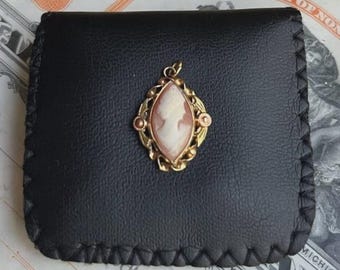 Scrap Or Wear 2.2g TW Multi-tone 10k Gold Cameo Pendant Rose Yellow