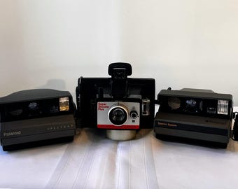 Untested Polaroid Instant Cameras- Lot of Three-  Spectra 2/Spectra System/Super Shot Land Camera Repair Parts Props