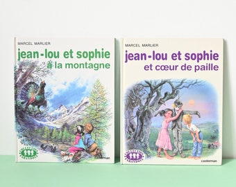 2 Books Jean-Lou and Sophie: in the mountains and heart of straw, Farandole Collection, Casterman