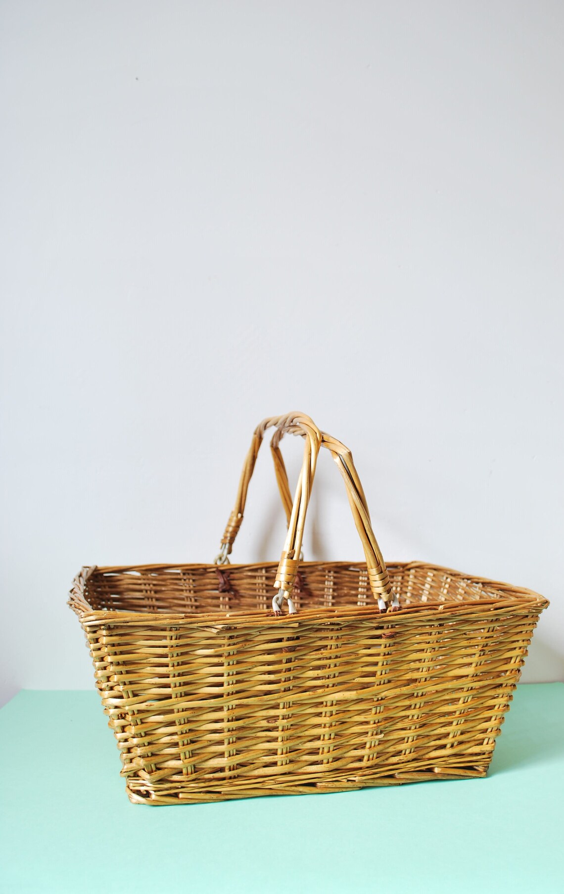 Jian - Panier carré en pin ancien n°11