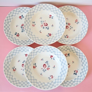 6 Deep soup plates, Digoin Sarreguemines, Bastia collection