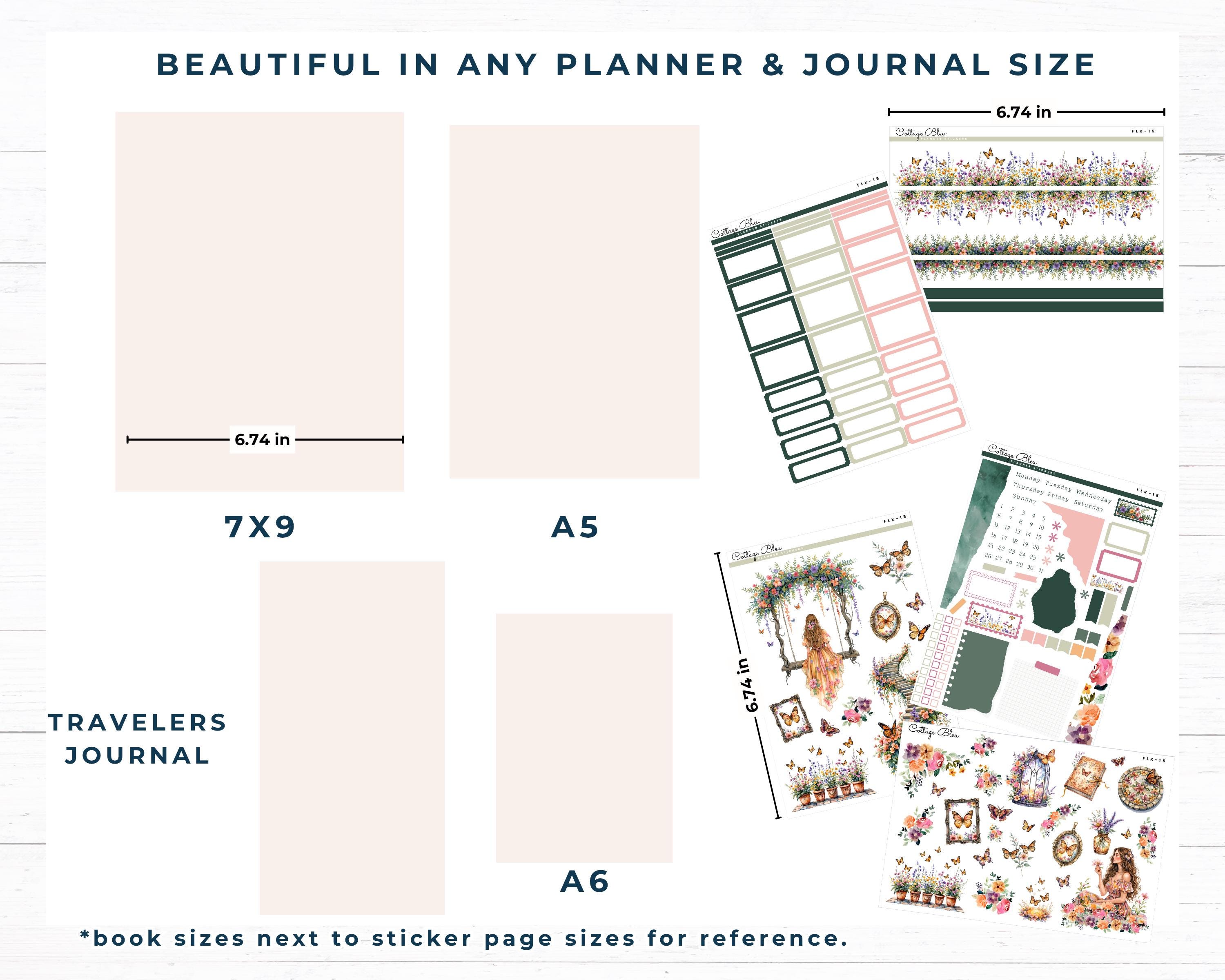 Spring Printable Sticker Bundle, Secret Garden Weekly and Monthly ...