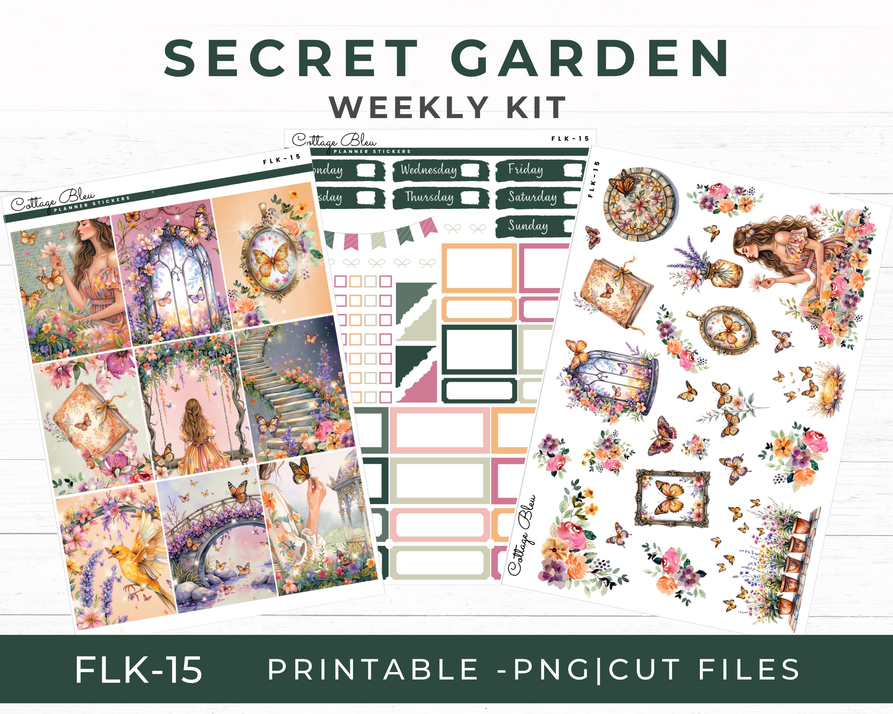 Garden Planner Printable Stickers, Spring Weekly Vertical Planning ...